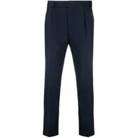 pt torino pantalon de costume à design plissé - bleu