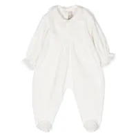 la stupenderia pyjama en coton mélangé à bords en dentelle - blanc