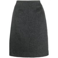 dries van noten pre-owned jupe trapèze à taille haute (années 2000) - gris