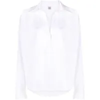 toteme chemise à col v - blanc