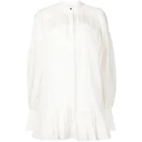 acler robe-chemise courte harold à manches longues - blanc
