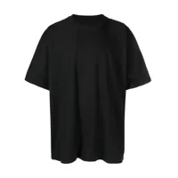 mm6 maison margiela t-shirt oversize à empiècements contrastants - noir
