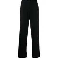 chanel pre-owned pantalon de tailleur à coupe droite (années 2000) - noir
