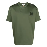 junya watanabe man t-shirt en coton à logo imprimé - vert