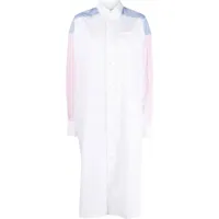 maison kitsuné robe-chemise à design colour block - blanc