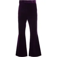 palm angels pantalon de tailleur à coupe évasée - violet