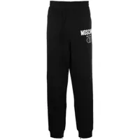 moschino pantalon de jogging à logo - noir