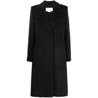 genny manteau à simple boutonnage - noir