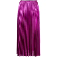 patrizia pepe jupe plissée à fini métallisé - violet