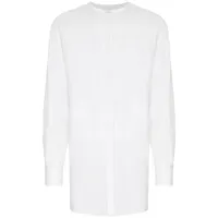 dolce & gabbana chemise mi-longue à design sans col - blanc