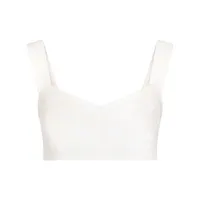 dolce & gabbana haut corset à logo dg en jacquard - blanc