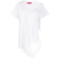 viktor & rolf t-shirt floating time à empiècement en résille - blanc
