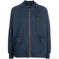viktor & rolf veste zippée à patch logo - bleu