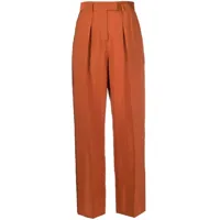 karl lagerfeld pantalon de tailleur à taille haute - orange