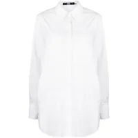 karl lagerfeld chemise longue à dos noué - blanc