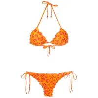 amir slama bikini à imprimé léopard - orange