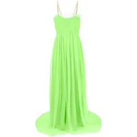 gucci robe longue à fronces - vert