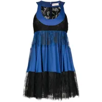 pucci pre-owned robe droite à design colour block (années 2010) - bleu