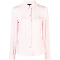 boutique moschino chemise à design plissé - rose