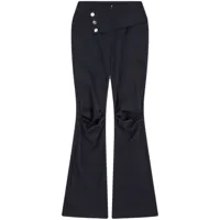 kiko kostadinov pantalon à design plissé - noir