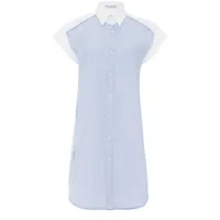 jw anderson robe-chemise à détail superposé - bleu