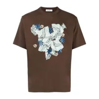undercover t-shirt en coton à imprimé graphique - marron