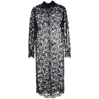 givenchy pre-owned robe-chemise en dentelle (années 1990) - noir