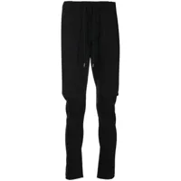 attachment pantalon de jogging fuselé à lien de resserrage - noir