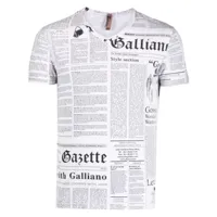 john galliano pre-owned t-shirt à imprimé gazette (années 2000) - blanc