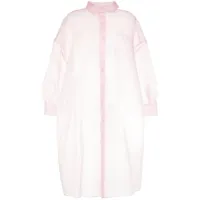 cynthia rowley robe-chemise à effet de transparence - rose