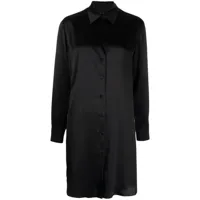 cynthia rowley robe-chemise en soie - noir