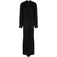 christopher esber robe longue triquetra à col v - noir