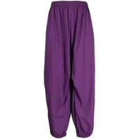yoshiokubo pantalon de jogging à taille élastiquée - violet