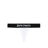 palm angels string en coton stretch à bande logo - blanc
