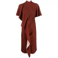 colville robe mi-longue love à design drapé - marron