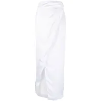 genny jupe droite à taille haute - blanc