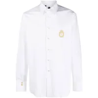 billionaire chemise à logo brodé - blanc
