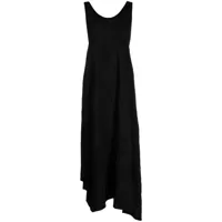 forme d'expression robe mi-longue à ourlet asymétrique - noir