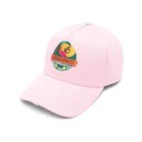 dsquared2 casquette en coton à patch logo - rose