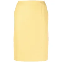 christian dior pre-owned jupe crayon à taille haute (années 2010) - jaune