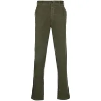 canali pantalon chino slim à taille mi-haute - vert