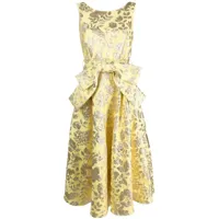 p.a.r.o.s.h. robe courte à détail de nœud oversize - jaune