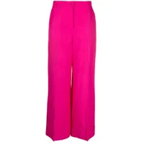 p.a.r.o.s.h. pantalon droit à plis marqués - rose