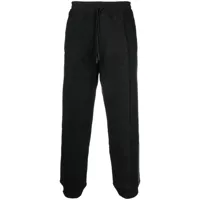 y-3 pantalon de jogging en laine à rayures - noir