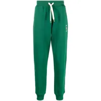 casablanca pantalon de jogging en coton à logo imprimé - vert