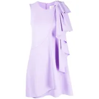 viktor & rolf robe courte bow volant - violet