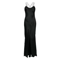 kiki de montparnasse robe-nuisette à bretelles croisées - noir