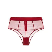 kiki de montparnasse culotte transparente à taille haute - rouge