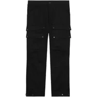 burberry pantalon droit à poches cargo - noir