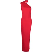 mônot robe longue à coupe asymétrique - rouge